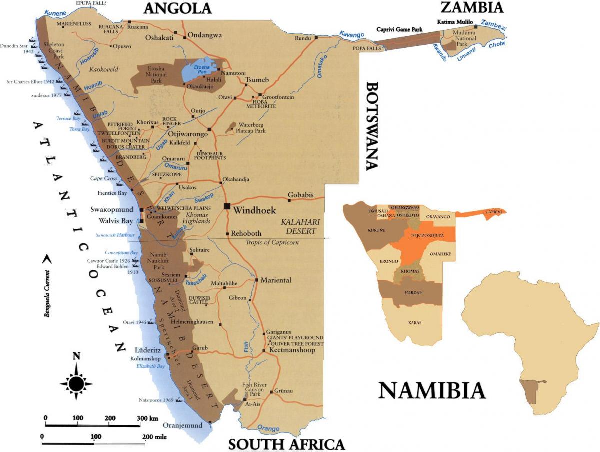Bản đồ của skillsmap Namibia